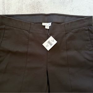 NWT J.Jill Black Essential Cotton Stretch Ankle Pants, Size 8 Petite